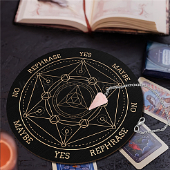 Подвески из натурального розового кварца с конусом / шипом / маятником DIY-CP0007-74D