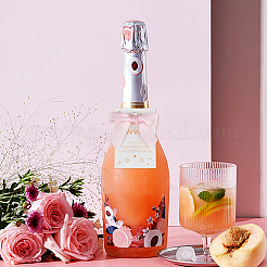 30 шт. полиэстеровый бант и бумажная открытка с подвеской HJEW-OC00028-02