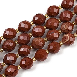 Натуральные красные яшмы бусы пряди G-N342-149I-17