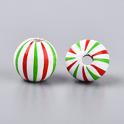 Окрашенные распылением деревянные бусины Schima WOOD-T032-36B