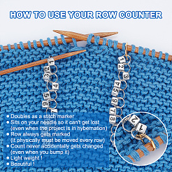 Кубик с номером акриловый кулон вязание рядов счетчик-цепочек&nbsp;HJEW-AB00469