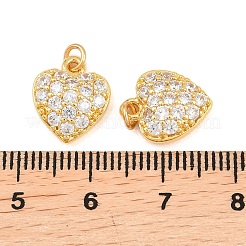Pendentifs avec zircon cubiques à micro-pavés en laiton&nbsp;KK-F927-12E-G
