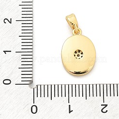 Anhänger aus Messing mit Mikropavé-Kubikzirkonia&nbsp;KK-M303-01G-06