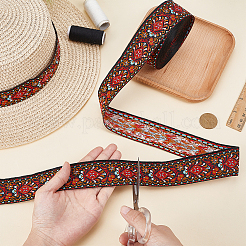 10 ярд винтажной жаккардовой полиэстеровой ленты&nbsp;SRIB-PH0001-78B