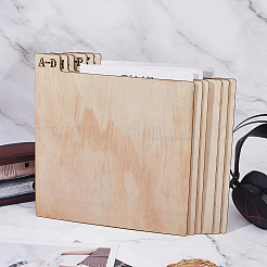 Деревянный разделитель виниловых пластинок&nbsp;WOOD-WH0124-92B