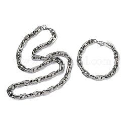 201 Halsketten und Armbänder aus Edelstahl&nbsp;SJEW-G087-03P