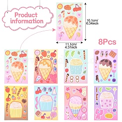 8 шт. самоклеящиеся наклейки из ПВХ&nbsp;STIC-YW0001-06