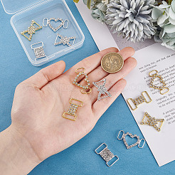 12 Stück 6 Stile Messing mit Legierung Strass Schuhdekoration&nbsp;FIND-HY0003-68