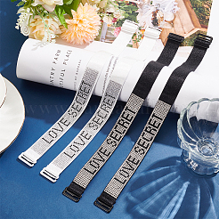 2 пара двухцветных полиэстеровых бретелей для бюстгальтера&nbsp;DIY-BC0013-14