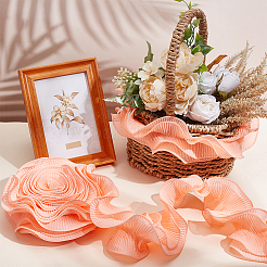 Шифоновая органза плиссированная кружевная отделка DIY-WH0892-01B