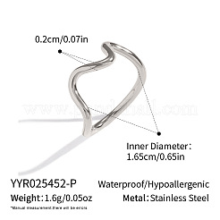 Bagues pour femmes en acier inoxydable 304&nbsp;EF1502-2