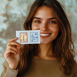 ПВХ пластиковые прозрачные штампы&nbsp;DIY-WH0631-0656