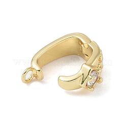 Поручни для пончиков из латуни с микропаве из кубического циркония ZIRC-NH0001-02G