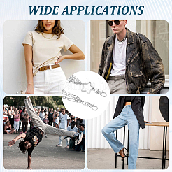 Ремни из сплава многослойные цепные для брюк&nbsp;AJEW-WH20018-134