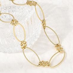 Ожерелья-цепочки из латуни с конским глазом&nbsp;NJEW-L013-15G