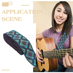 Жаккардовая лента из полиэстера с цветами для аксессуаров одежды&nbsp;OCOR-WH0097-24B