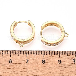 Латунный микропаве кубический цирконий кольцо серьги фурнитура KK-N261-25G