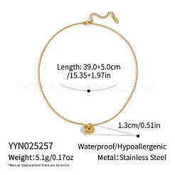 Минималистичные колье с подвеской в виде спирального цветка из нержавеющей стали 304 для женщин NO9171