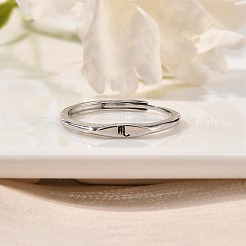 925 anillos ajustables de plata de primera ley con baño de rodio&nbsp;RJEW-S397-01P-12