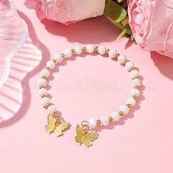 Braccialetti rotondi con perline di vetro&nbsp;BJEW-JB09964-01