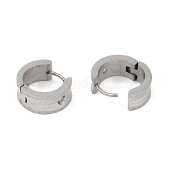 Boucles d'oreilles créoles rondes en acier inoxydable 304 anti-ternissement&nbsp;EJEW-M001-04P