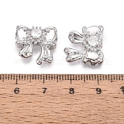 Pendenti in zirconi cubici trasparenti in micro pavè di ottone&nbsp;KK-N288-09P