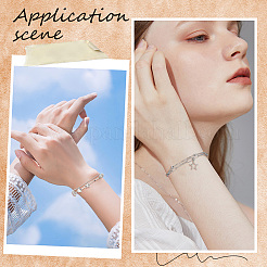 Многослойные ожерелья и многорядные браслеты из цинкового сплава в форме звезды для женщин&nbsp;SJEW-SC0001-03