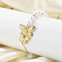 Ионное покрытие (ip) 304 нержавеющая сталь браслеты для женщин BJEW-P345-03G