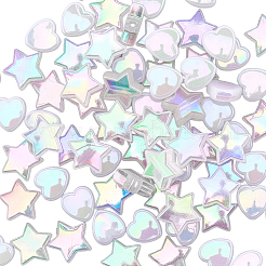 100шт 2 стиля прозрачные акриловые бусины OACR-SC0002-41B