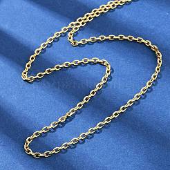 Ожерелья из латунных цепочек толщиной 2.5 мм NJEW-L356-04G