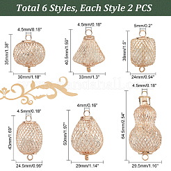 12 шт. 6 стиля подвески-соединители для железных бусин&nbsp;FIND-PH0009-39