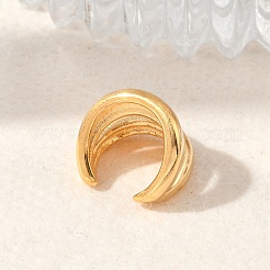 Двухслойные серьги-каффы из нержавеющей стали 304 в форме буквы С&nbsp;EJEW-M073-10G