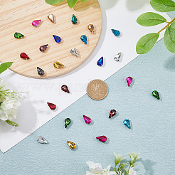 96 шт. 12-х цветные каплевидные пришивные стразы RGLA-DC0001-04