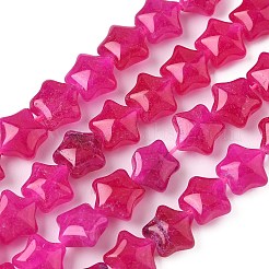 Окрашенные нити из натурального малайзийского нефрита в виде звездочек G-Z080-A01-02