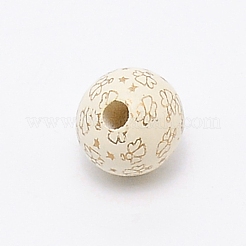 Perle di legno naturale stampate&nbsp;WOOD-TAC0007-57C