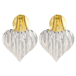 Серьги-гвоздики в форме сердца из нержавеющей стали 304 для женщин EJEW-U023-10GP