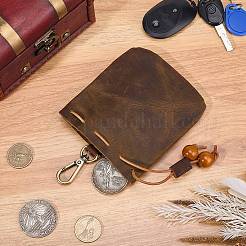 Porte-clés mini-pochette en cuir&nbsp;AJEW-WH20007-13A