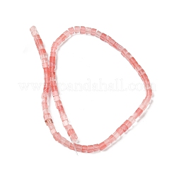 チェリークォーツガラスビーズ連売り  キューブ  4x4x4mm  穴：1.2mm  約89個/連  15.16''（38.5センチメートル）&nbsp;LS-G-A128-C28-A