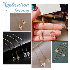 10 шт. латунная фурнитура для сережек-гвоздиков с петлей KK-BBC0004-07