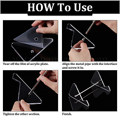 1-ярусные прозрачные акриловые подставки для клавиатуры&nbsp;ODIS-WH0002-31P