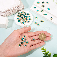 48 Stück 12 Stile Legierung Strass Cabochons&nbsp;MRMJ-TA0001-45A