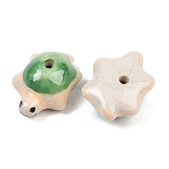 Ручной работы яркие остеклением шарики фарфора PORC-CJC0009-03E