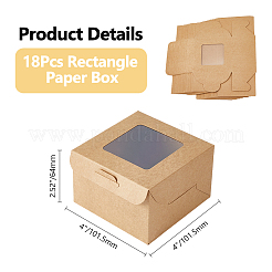 Квадратные подарочные коробки для хранения крафт-бумаги CON-WH0095-81A-01