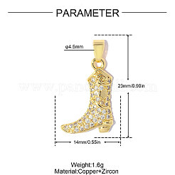 Pendentifs en laiton zircon cubique transparent&nbsp;CU-OY001-07G