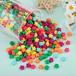 1500pcs 6 couleurs perles acryliques opaques&nbsp;MACR-SZ0001-90B