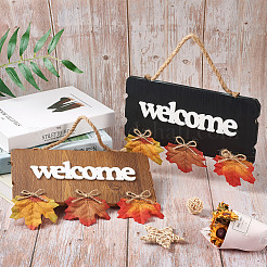 2 шт. 2-х цветные деревянные украшения для дверных табличек&nbsp;AJEW-CF0001-10