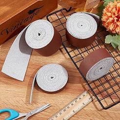 Плоский шнур из микрофибры из искусственной кожи&nbsp;LC-WH0006-07D-04