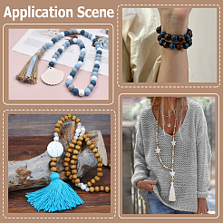 160 шт. 4-х цветные бусины из натурального дерева&nbsp;WOOD-GF0002-02