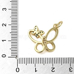 Латунные микропаве прозрачные подвески с фианитом&nbsp;LS-KK-U005-01K-G