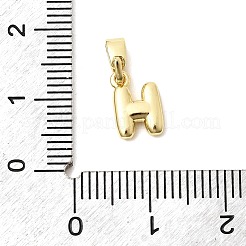 Breloques en laiton en forme de lettre&nbsp;KK-G554-22G-H